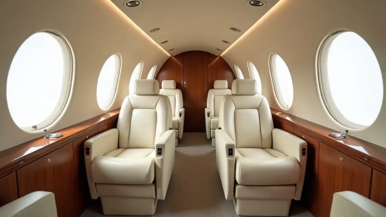 Cabine d'un jet Super Midsize